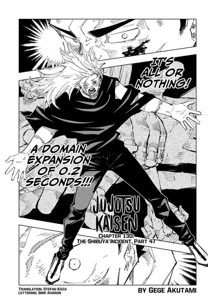 Jujutsu Kaisen, Chapter 130
