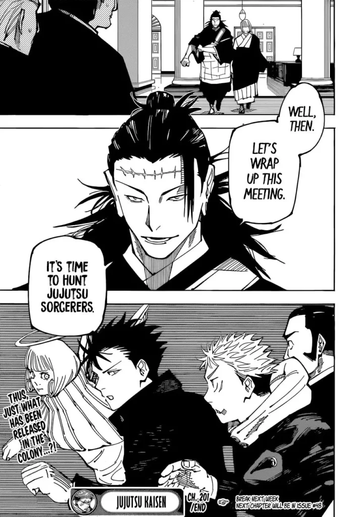Jujutsu Kaisen manga Chapter 201