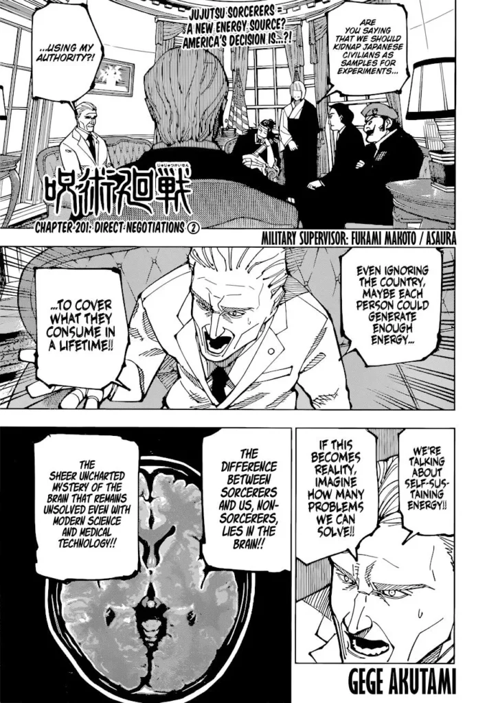 Jujutsu Kaisen manga Chapter 201